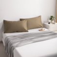 thumbnail image 6 of Lorviah 2 Pack King Pillowcases 20"x36", Premium Cotton Ultra Soft & Breathable Pillow Cases with Envelope Closure, Taupe, 6 of 6