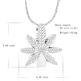 thumbnail image 3 of Marijuana Leaf Urn Necklace for Ashes for Men Women Adults Stainless Steel Maple Leaf Cremation Jewelry Urn Pendant, 3 of 7