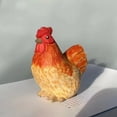 thumbnail image 2 of Figura de pollito de madera tallada a mano, material natural, diseño bonito para decorar el escritorio o la estantería de casa u oficina, regalo coleccionable para amantes de los animales, 2 of 7