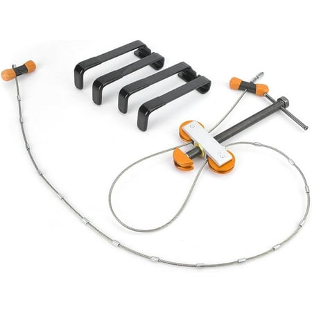 ZHAAGRJ Compound Bow Press Stainless Steel Portable Outdoor Hunting Archery Tool with Quad Bracket Set Adjustable Cable for String and Maintenance CJB#9503