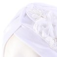 thumbnail image 4 of CSChome Bonnet Femme Bonnet Extensible Coupe-Vent Résistant aux Déchirures Bord Rétractable Bord Chaud à Sequins Fleur Turban Mode, 4 of 7