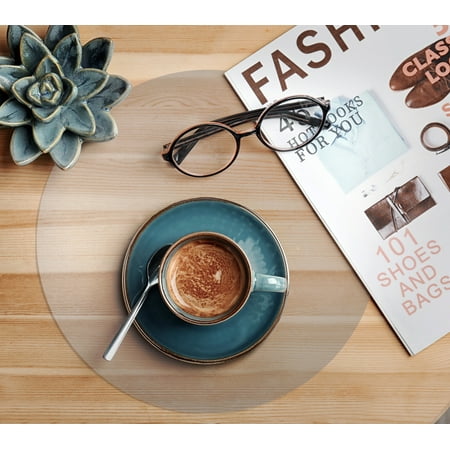 Desktex® Pack of 2 Polycarbonate Circular Mats - 12" Diameter