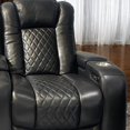 thumbnail image 3 of Cosmic Homes Canapé Inclinable Double Puissance Noir, Table Basse avec Porte-Gobelets, 3 of 8