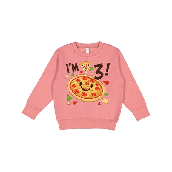 Inktastic I'm Three Pizza Birthday Party Toddler Sweatshirt