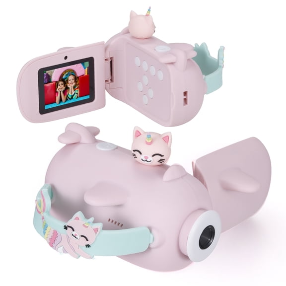 Open Box Vivitar 98379A-KTYCRN Kidztech Camcorder for Kids, Pink Kitticorn Digital Video Camera