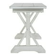 thumbnail image 4 of Rectangular Dining Bench with X Shaped Pedestal Legs White, 4 of 6