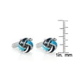 thumbnail image 3 of West Coast Jewelry Men's Polished Blue True Love Knot Cufflinks, 3 of 3