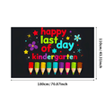 thumbnail image 3 of Colorful Happy Last Day of Kindergarten Banner Background Party Decorations Photography Props Backdrop for Kindergarten Graduation Celebrations School Events Photo Shoots Decorative Setups, 3 of 7
