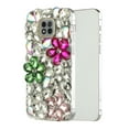thumbnail image 4 of for Samsung Galaxy S21 FE /Fan Edition Bling Clear Crystal 3D Full Diamonds Luxury Sparkle Rhinestone Hybrid Protective Cover ,Xpm Phone Case [Pink/ Neon Green], 4 of 6