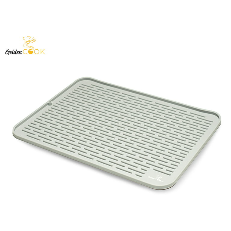 dish drying mat, large silicone white - Whisk