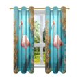 thumbnail image 7 of Yayeee Window Curtains Set of 2 for Living Room Light Filtering 63"x52", Pink Flamingo, 7 of 7