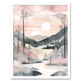 thumbnail image 1 of Concept Art Watercolour Forest Winter Landscape Art Print Framed Poster Wall Decor 12x16 inch, 1 of 5