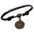 thumbnail image 2 of SmartBy 12 Constellations Round Charm Faux Leather Rope Anklet Foot Chain Ankle Bracelet, 2 of 7