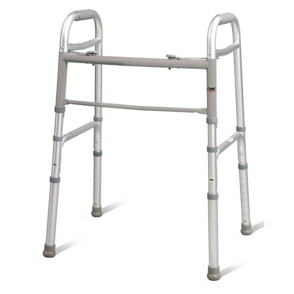 Carex Aluminium Folding Walker for Adults with Height Adjustable Legs, 300 lb Weight Capacity
