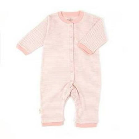 Tadpoles Organic Cotton Footless Snap Front Romper, Salmon, 0-3 Months