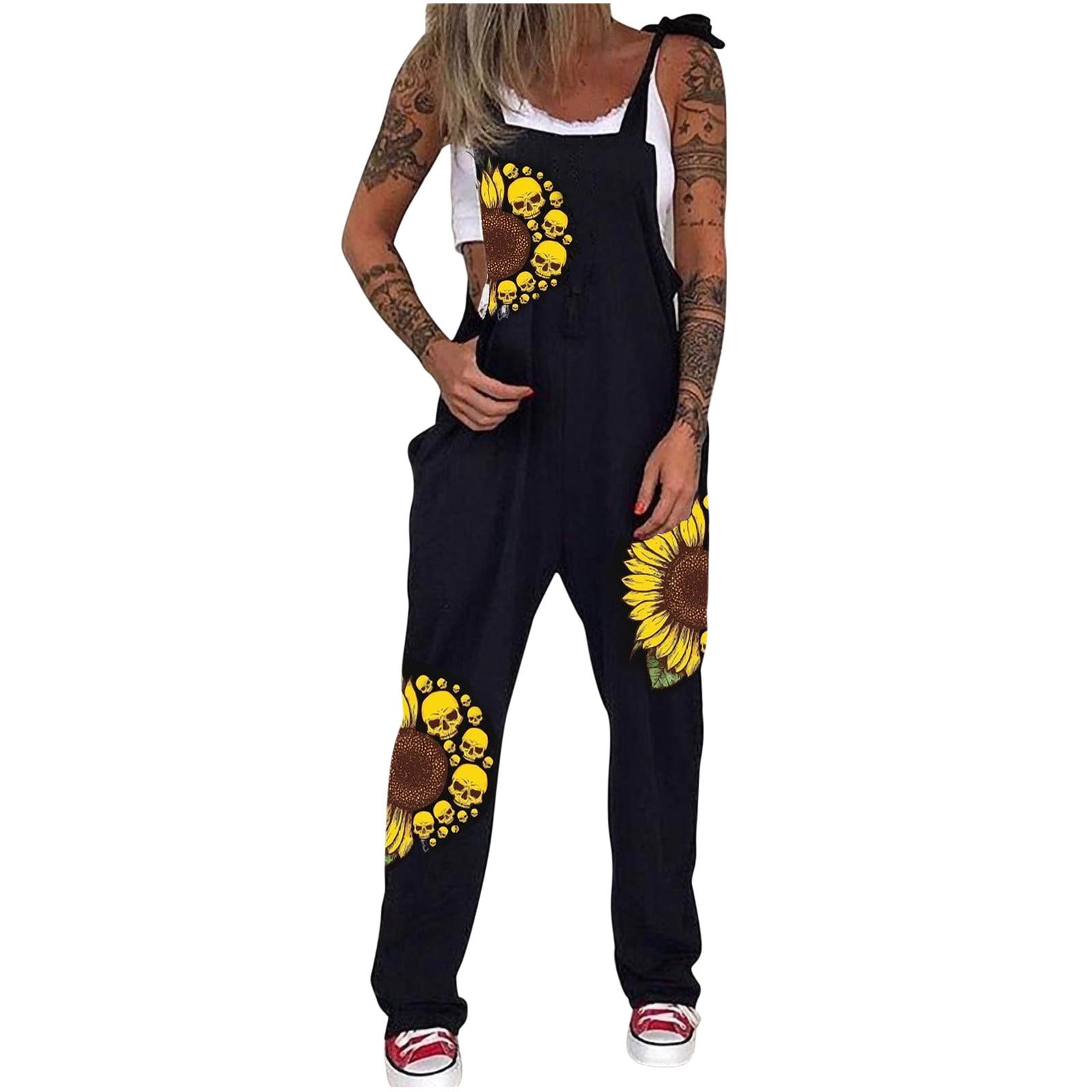 unbrand - Women's Print Punk Jumpsuit 