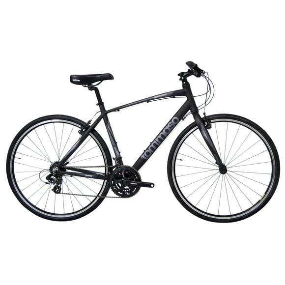 Tommaso Sorrento Shimano Tourney Hybrid Fitness Bike, Matte Black/Grey - Small