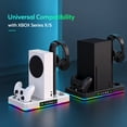 thumbnail image 2 of Cooling Stand for Xbox Series X/S Console with Controller Charging Dock and Headset Holder, Xbox Series Accessories, Cooler Station System,White, 2 of 7