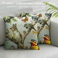 thumbnail image 3 of Chilfamy Black Brown Animal Lover Bird Squirrel Butterfly Dragonfly Lumbar Pillowcase Throw Pillow Cover Cushion Case 18x18in, 3 of 5