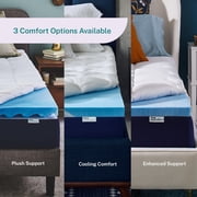 Sleep Innovations Memory Foam Mattress Topper, Full, Gel Dual Layer Support, 4 inch