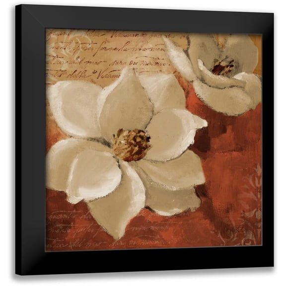 Loreth, Lanie 12x12 Black Modern Framed Museum Art Print Titled - Midday Magnolias I