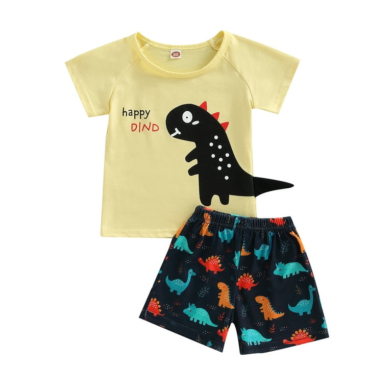 Mialoley Toddler Kids Boys 2 Pieces Outfit, Letter Print Round