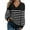Black White Striped, variant on Plus Size Womens Sweaters 4X Long Sleeve Sweatshirts Fall V Neck Blue Tops Fashion Knit Collar Shirts Loose Fit Lapel Pullovers Winter Casual Dressy 4XL 24W 26W