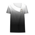 thumbnail image 4 of Casual Women's Striped Short Sleeve Button-Up Top, Spring Summer Tee Style Shirt, 4 of 6