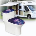 thumbnail image 6 of HELLHERO Jellyfish in Starry Sea Lid Cover Set for Toilet Adjustable 2-Piece Elastic Installation Stays in Place for Bathroom Home, 6 of 8