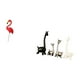 thumbnail image 5 of Estatua de estaca de jardín,Adorno de flamenco para jardín,patio,porche,Estatua de alce y ciervo,Estatua de jirafa de cerámica,adorno moderno para decoración del hogar,Figuras de jirafas de, 5 of 8