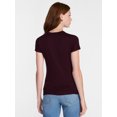 thumbnail image 3 of Scenario Women's Rib Tee with Short Sleeves, Sizes XS-XXXL, 3 of 5