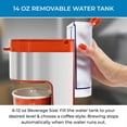 thumbnail image 6 of Kenmore Single Serve Coffee Maker & Stainless Steel Travel Mug, Capsule/Pod & Ground Coffee Brewing, K Cup Compatible, Hot & Iced Coffee Machine, 6 to 14 Oz Brew Sizes, Auto Shut-Off, Red, 6 of 8