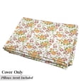thumbnail image 5 of Flower Floor Pillow Lounger Cover, Vibrant Color Peony Pattern Poppy Love Wedding Celebrations Theme Print, Nap Mat Printed Fabric Case for 5 Pillows, 88" x 36", Pale Orange Green Rose, by Ambesonne, 5 of 5