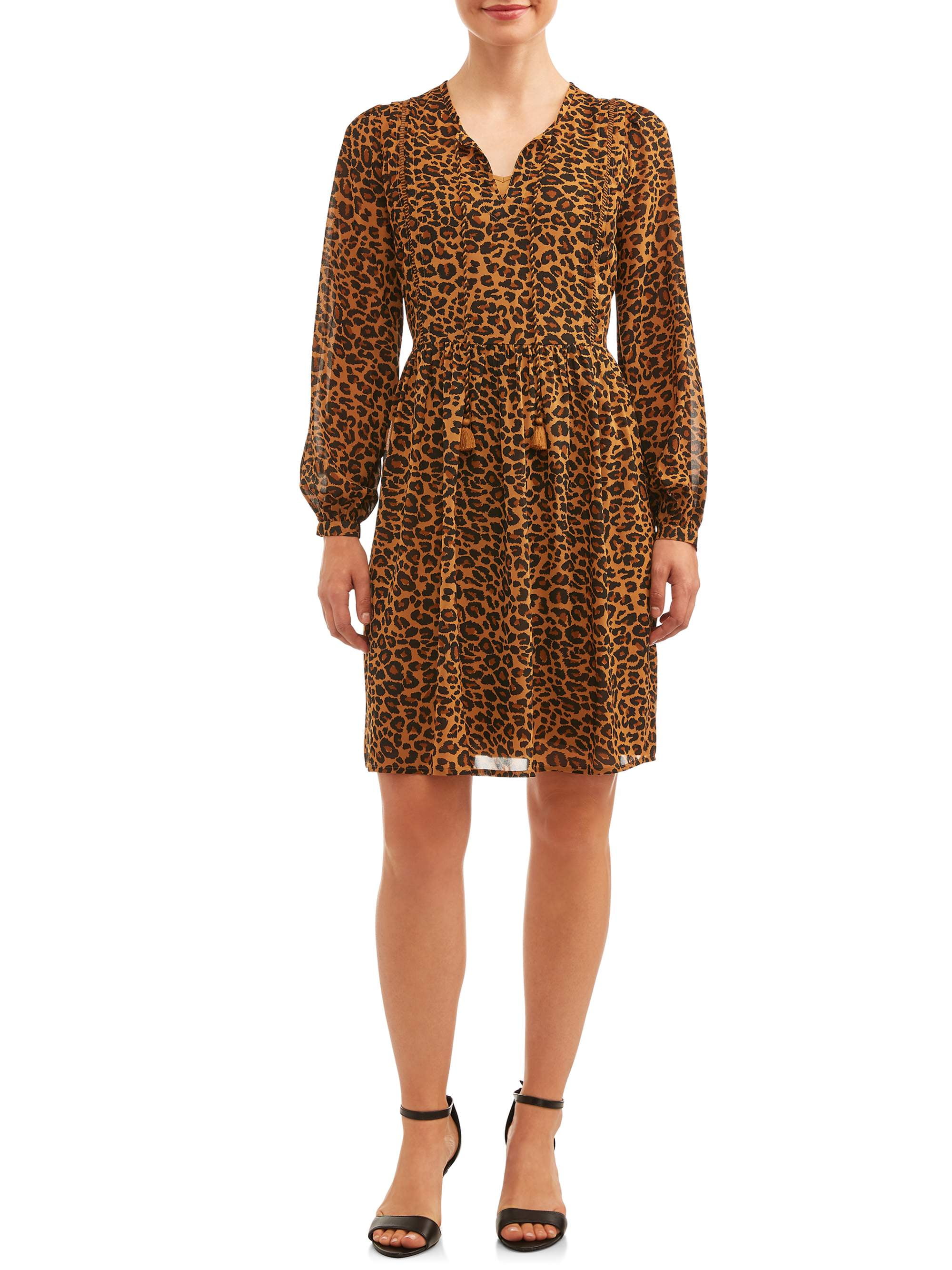 leopard dress walmart