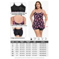 thumbnail image 3 of RELLECIGA Women's Adjustable Straps Mesh Tankini Swimsuit 2 piece Bathing Suits Plus Size Swimwear with Swim Shorts, 3 of 8