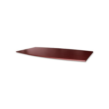 Lorell 69149 Essentials Conference Tabletop, Boat - 48" x 96" - Mahogany
