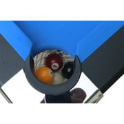 SEGMART 3 in 1 Folding Pool Table Dining Table Combo, Portable Billiards Table, Multifunctional Snooker Table, Table Games, and All Accessories Included, Black with Blue Felt
