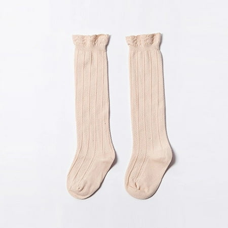

dmqupv Stockings Small Stockings Socks Baby And Toddlers Boys Knee Infants High Girls Ruffled Socks Knit Sock Khaki Small