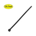 thumbnail image 1 of Unique Bargains 150pcs Cable Zip Ties, 6 Inch x 0.11 Inch Self-Locking Nylon Tie Wraps Black, 1 of 4