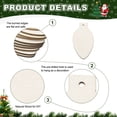 thumbnail image 3 of Uxcell 24Pcs Wooden Bulb Ornaments to Paint, 2.7" x 1.5" DIY Blank Unfinished Wood Homemade Ornament with Rope for Art Crafts DIY Thanksgiving Halloween Birthday Gifts, 3 of 6