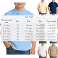thumbnail image 4 of Bovxnpu Boys School Uniform Short Sleeve Shirt Button Closure Golf Shirt Washed Wrinkle Shirt Crew Neck Casual Boys Tees, 4 of 9