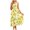 DT-Yellow, variant on DailyTrove Women's Floral Print Fit & Flare Dress, Sleeveless, Casual Beach & Brunch Wear, Lightweight Rayon , Contrast Hem