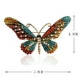 thumbnail image 5 of sunsanly Brooch Pin Geometric Shape Rhinestones Inlaid Enamel Bright Luster Temperament Clothing Matching Vintage Lady Butterfly Brooch Pin Clothes Accessories, 5 of 7