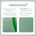 thumbnail image 4 of ENERGYSOUND Green Color  Frosted F Heart  Chakra Quartz Crystal Singing Bowl 8 inch, 4 of 7