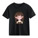 thumbnail image 4 of Blusas y camisas de manga corta con cuello redondo para niños Camiseta de verano de manga corta estampada para niñas Jersey elegante de cuello redondo para niños Top de algodón, 4 of 6