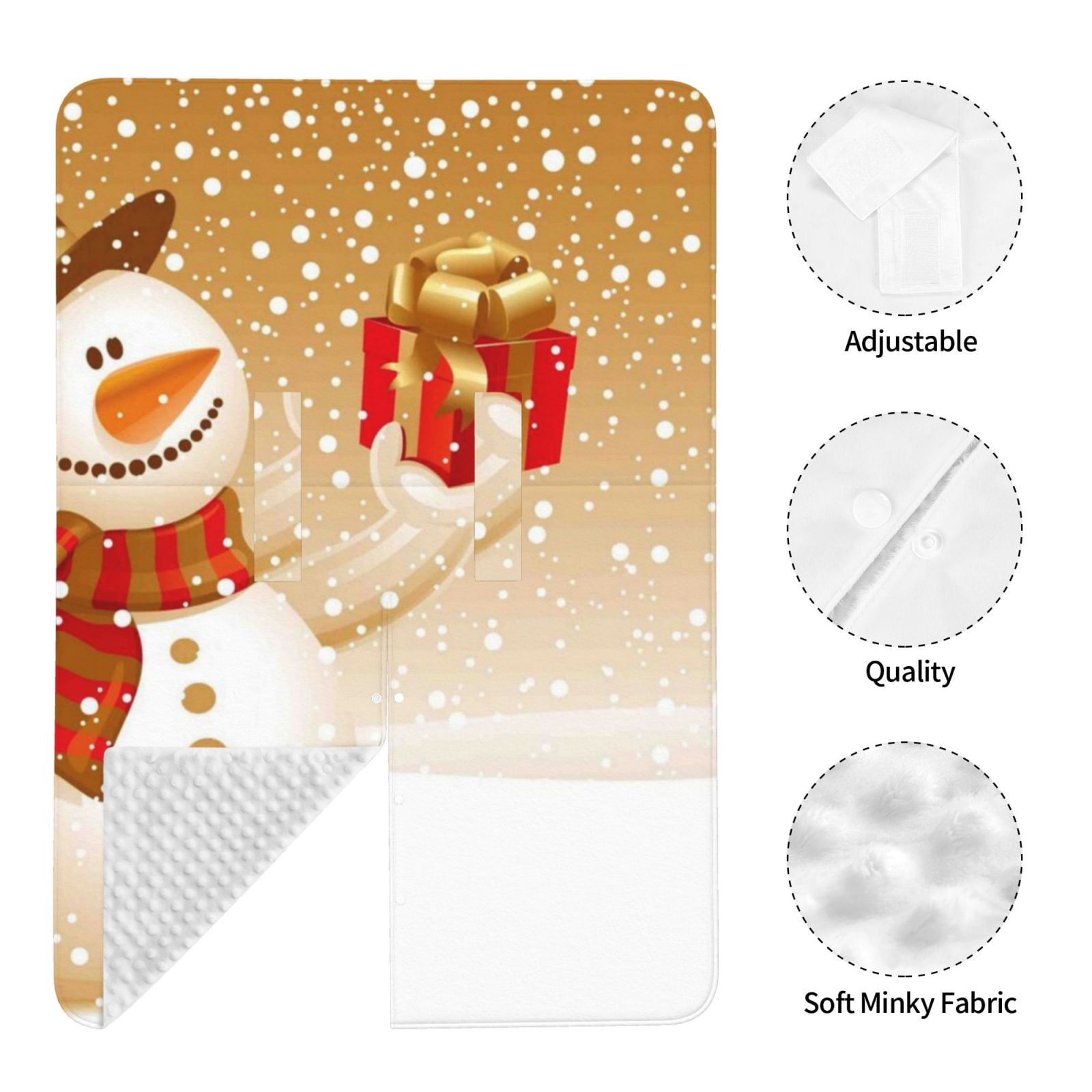 Naloa Christmas Snowman Gift Baby Car Seat Cover, Breathable Baby Carrier Cover, Multiuse Baby Carrier Cover & Nursing Breastfeeding Cover