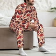 thumbnail image 7 of Goofa Skull rock record music heart for 2-piece Loungewear Set Men’s Sleepwear Set Soft PJs Cozy loungewear Comfy Sleep Set Winter Pajamas-, 7 of 7