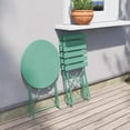 thumbnail image 3 of Yangming Steel Patio Bistro Set, Folding Outdoor Patio Furniture Sets, 3 Piece Patio Set of Foldable Patio Table and Chairs, 3 of 6