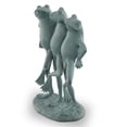 thumbnail image 3 of Dancing Frog Trio Verdigris Green Metal Garden Sculpture, 3 of 4