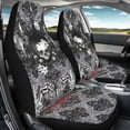 thumbnail image 4 of POLERO Gothic Skull Damask Print Front Seat Cover for Most Cars, 2 Pack Washable Vehicle Seat Covers Breathable Non-Slip Car Seat Cover, 4 of 13